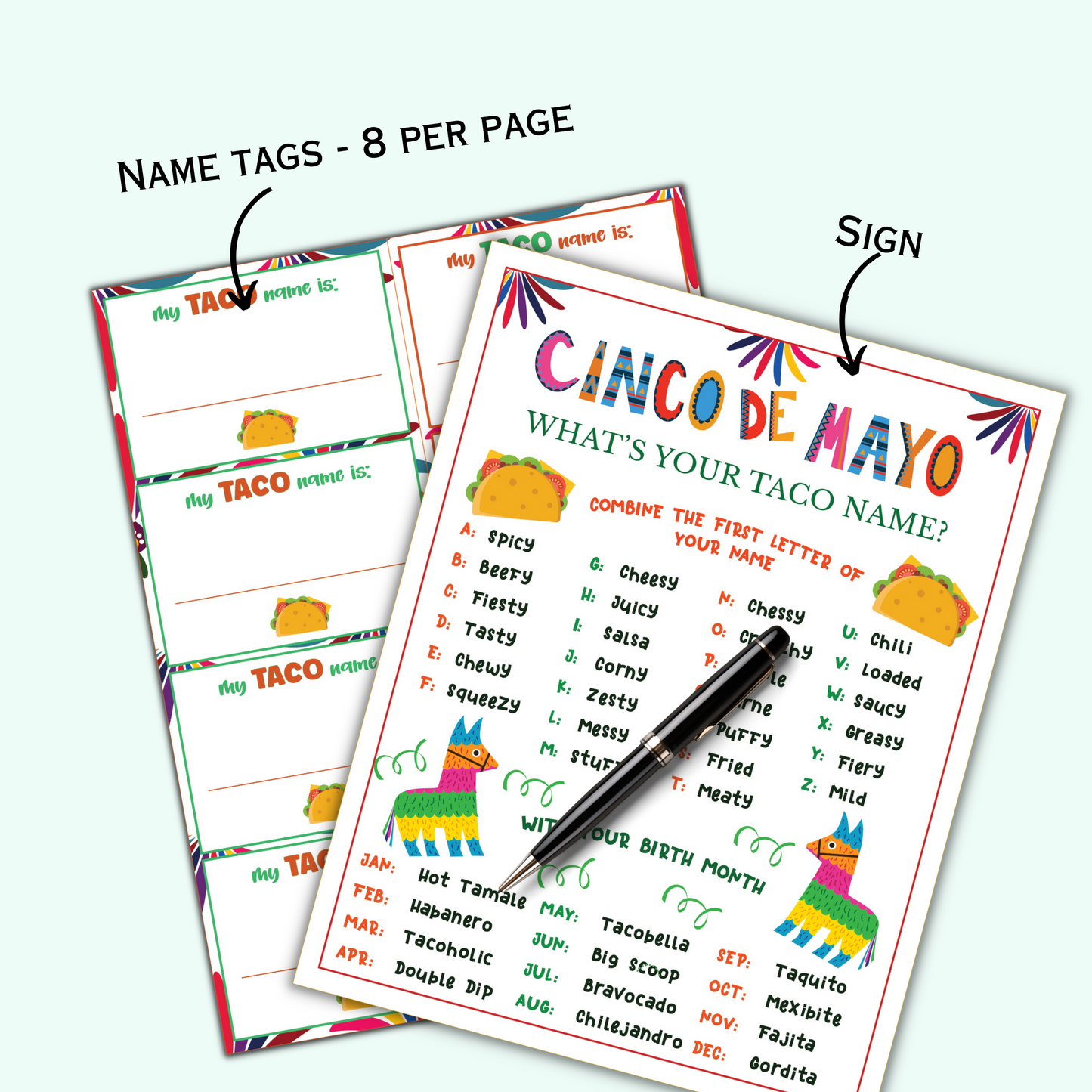 Wha's your Taco Name? - Cinco de Mayo Game