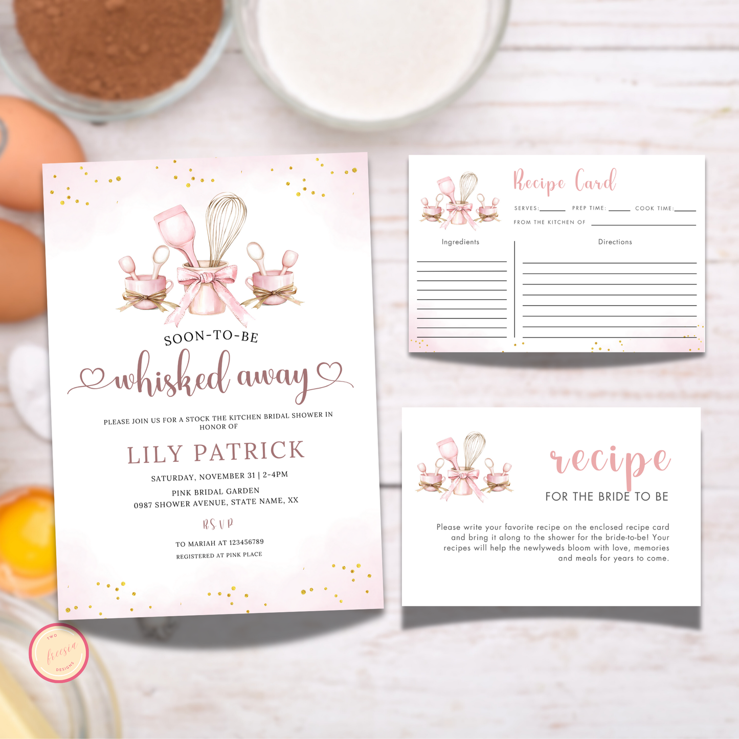 Whisked Away Bridal Shower Invitation Bundle