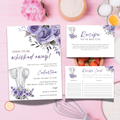 Whisked Away Bridal Shower Invitation Bundle - Purple Floral