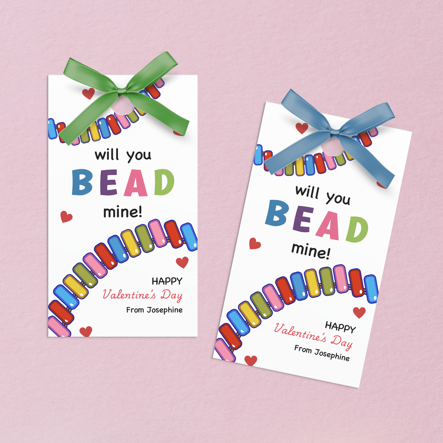 Will You Bead Mine Valentine Gift Tag