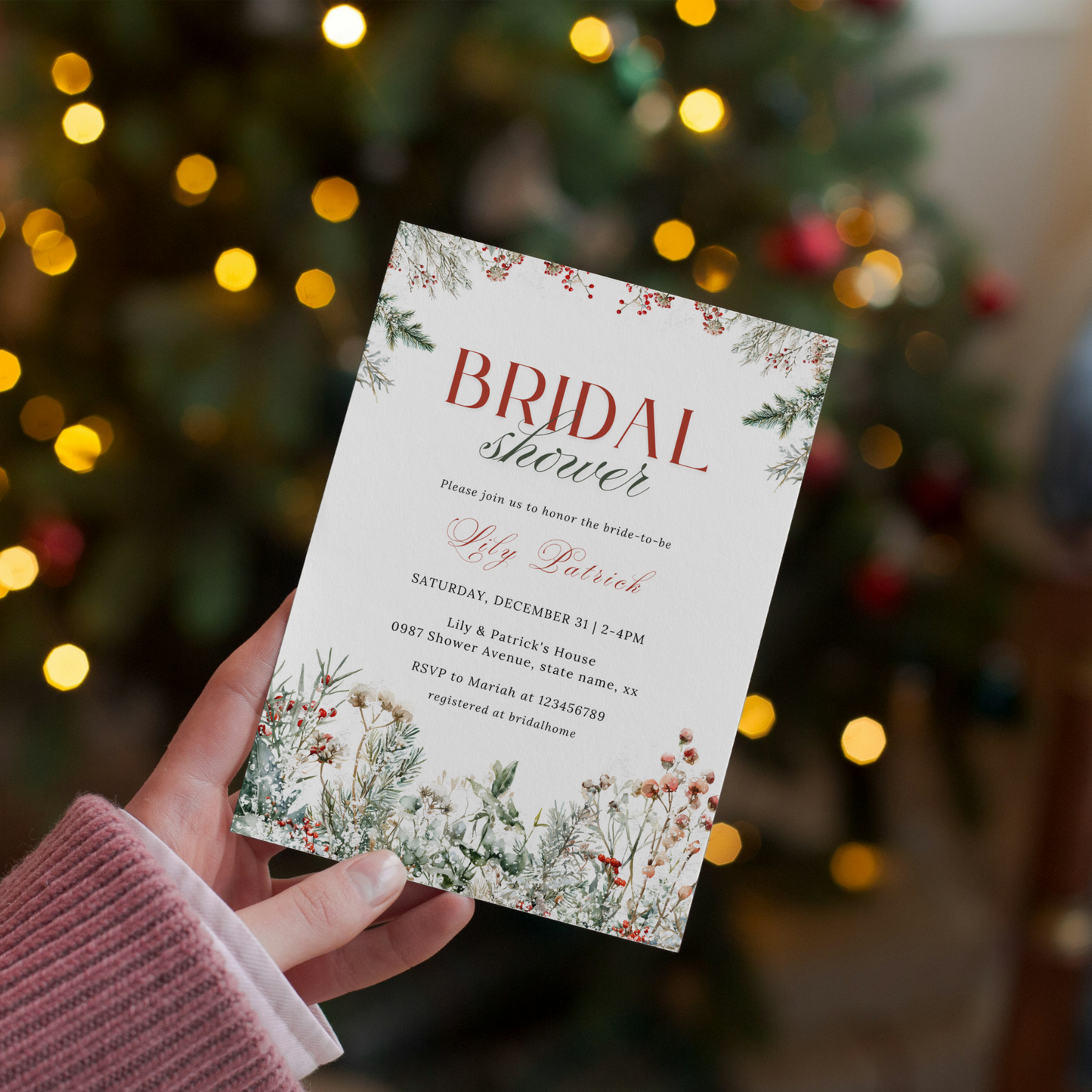 Winter Bridal Shower Invitation - #2