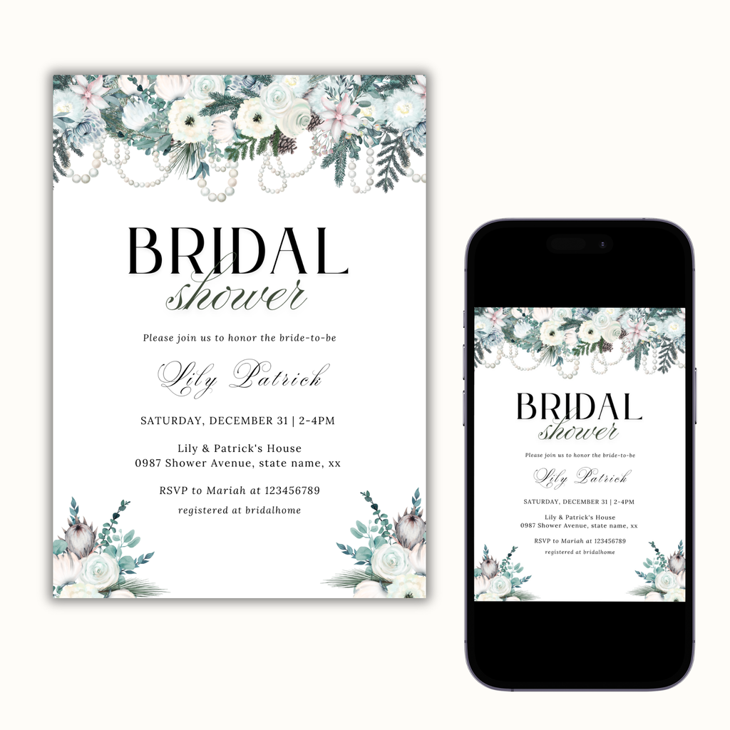 Winter Bridal Shower Invitation - #1