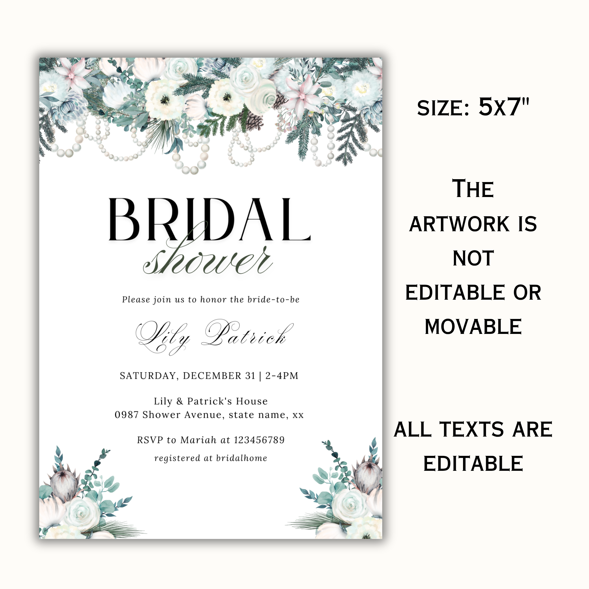 Winter Bridal Shower Invitation - #1