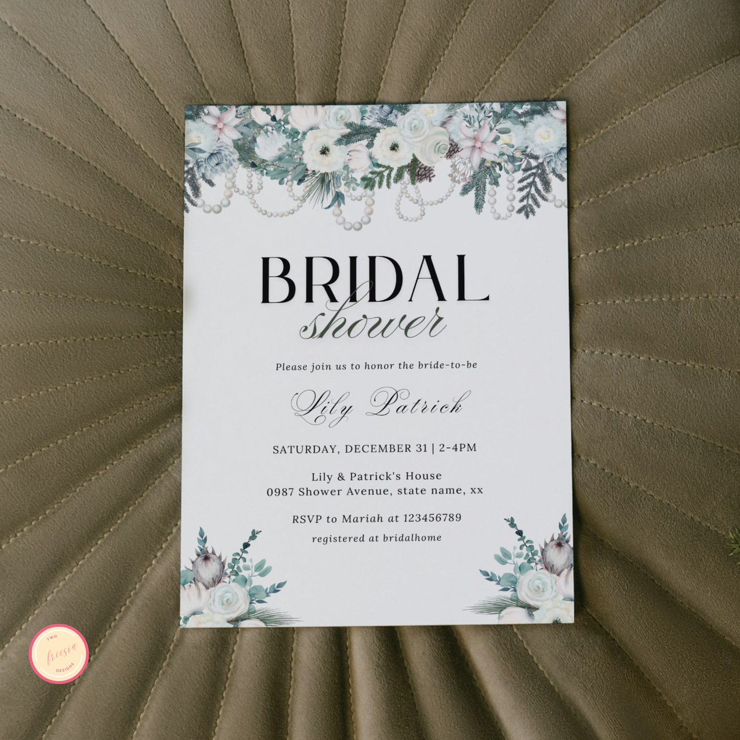 Winter Bridal Shower Invitation - #1