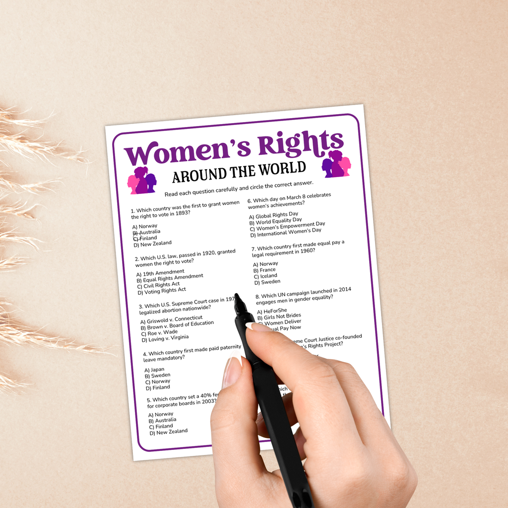Women's Rights Trivia Game