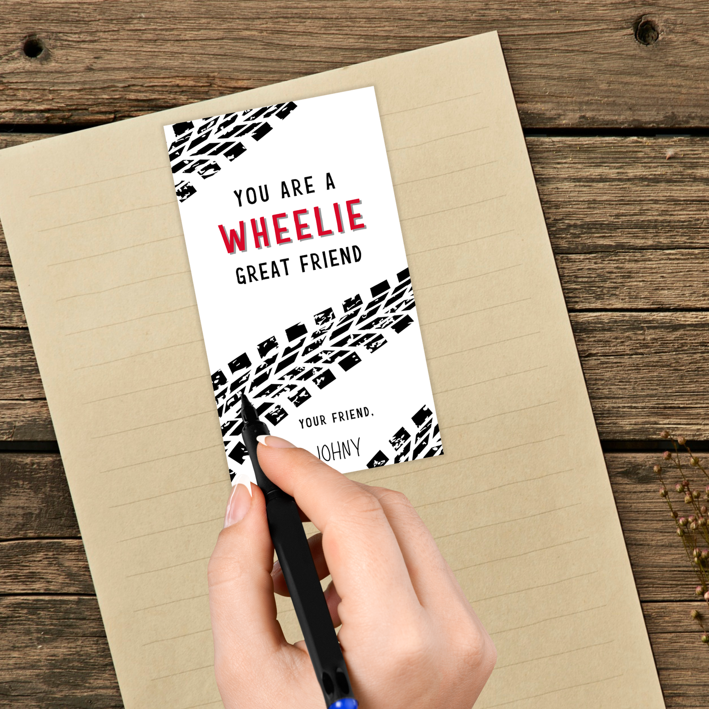 Race Car Valentine's Tag