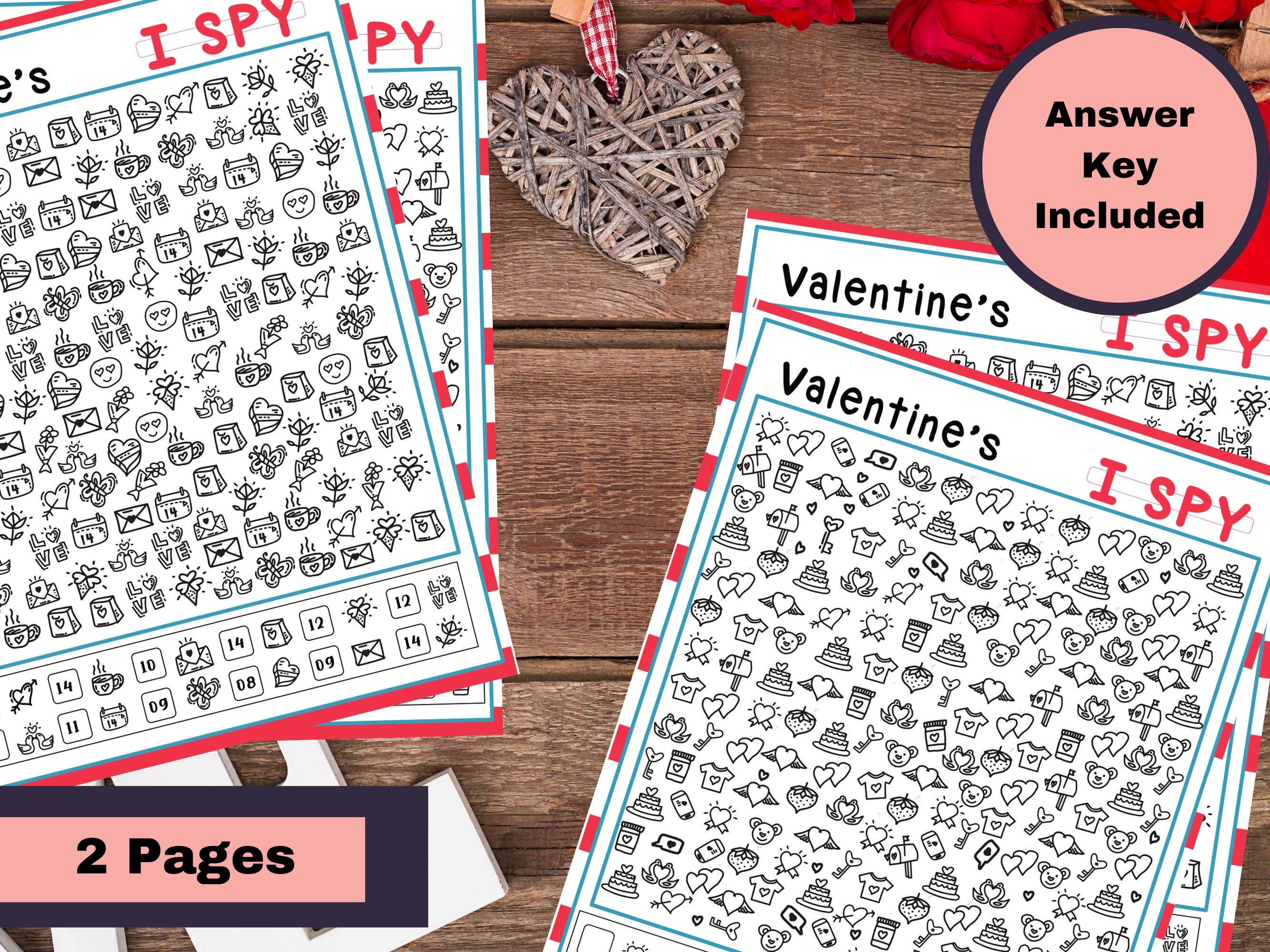 Valentine's Day I Spy Activity Game