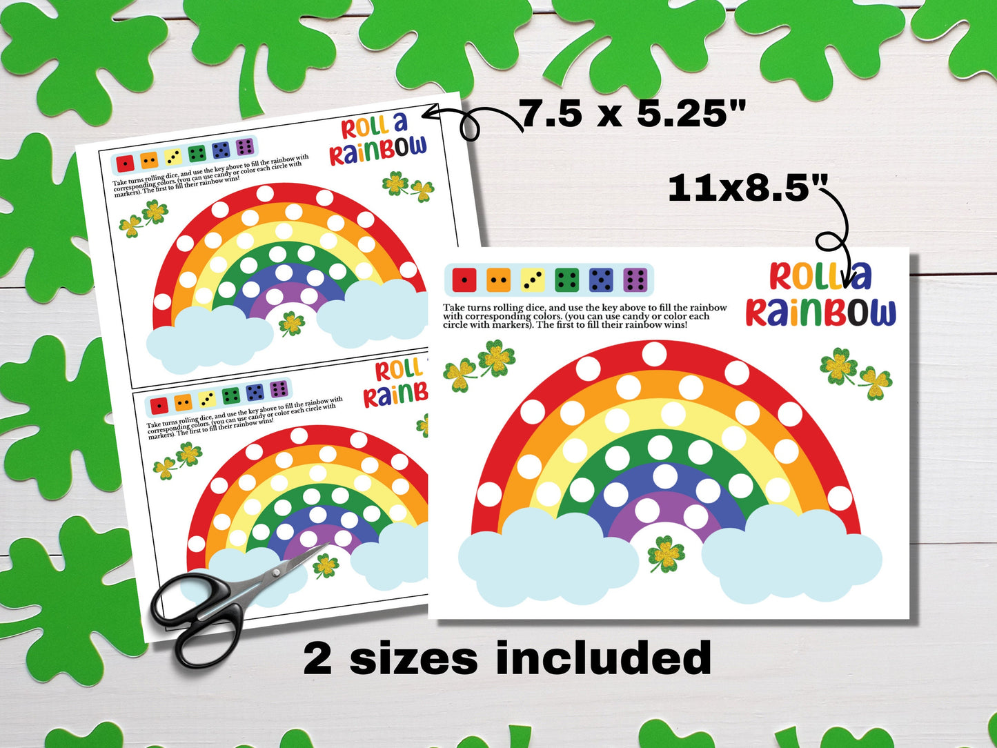 St. Patrick's Day Roll-A-Rainbow Game