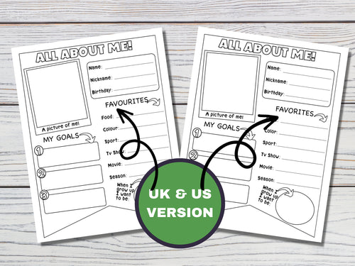 Back to School Printable Activity Worksheets
