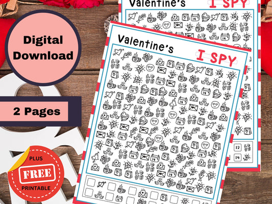 Valentine's Day I Spy Activity Game