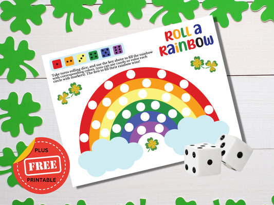 St. Patrick's Day Roll-A-Rainbow Game