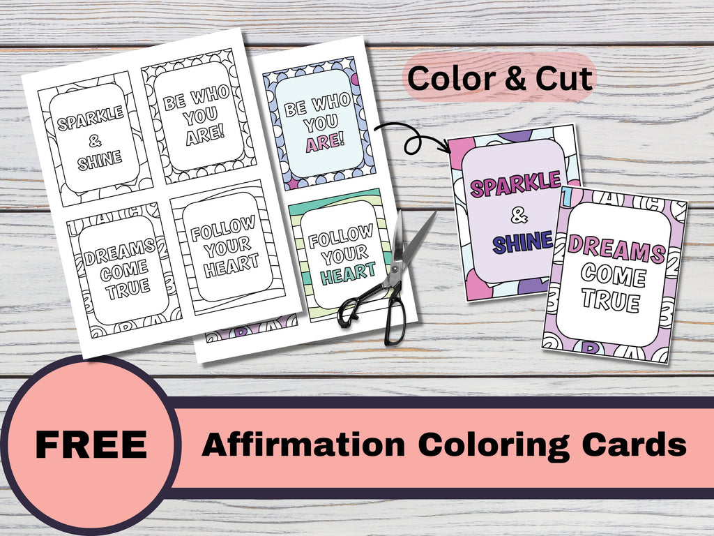 Positive Affirmation Activity and Coloring Worksheets for Kids