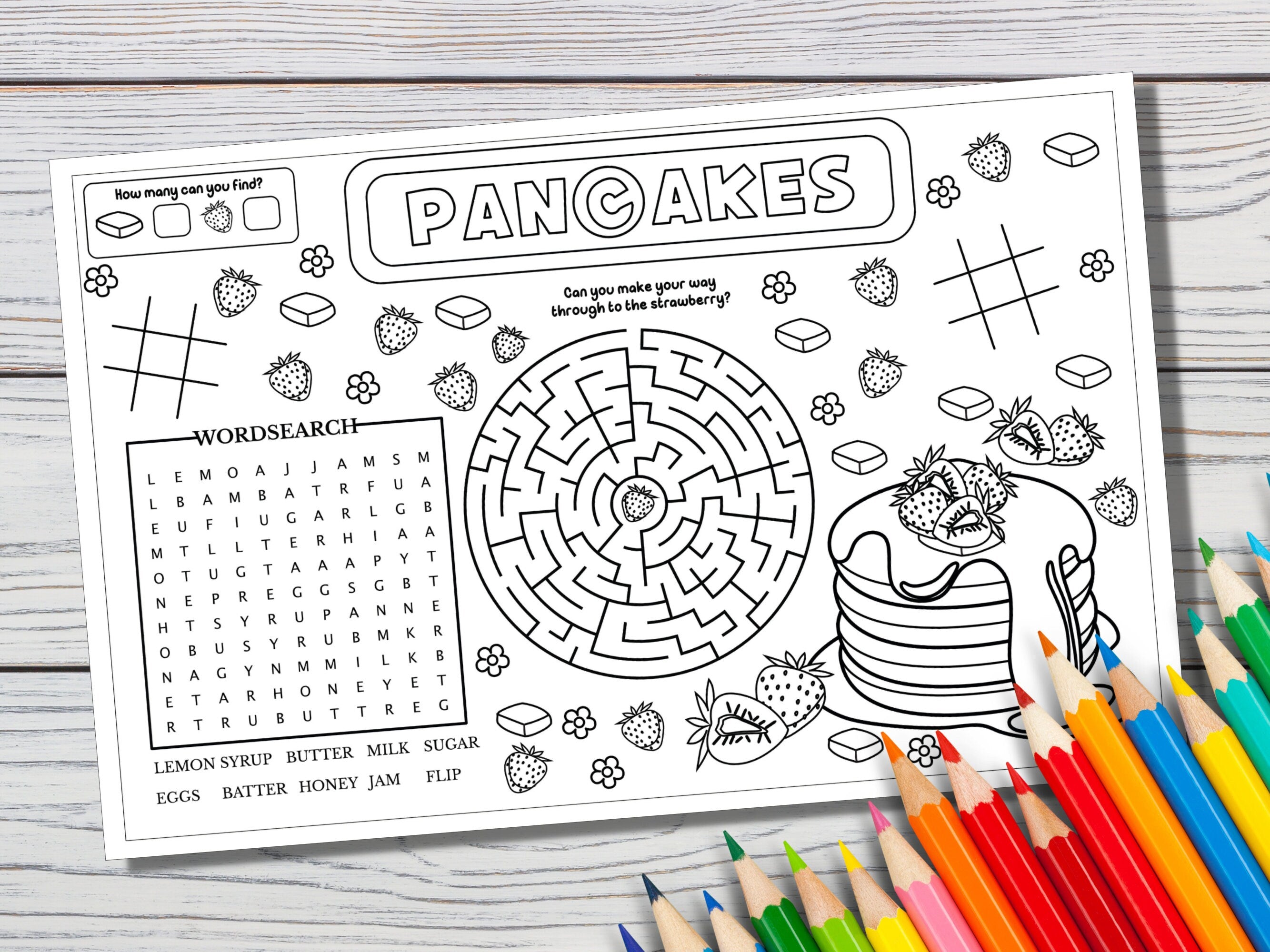 pancake day coloring page