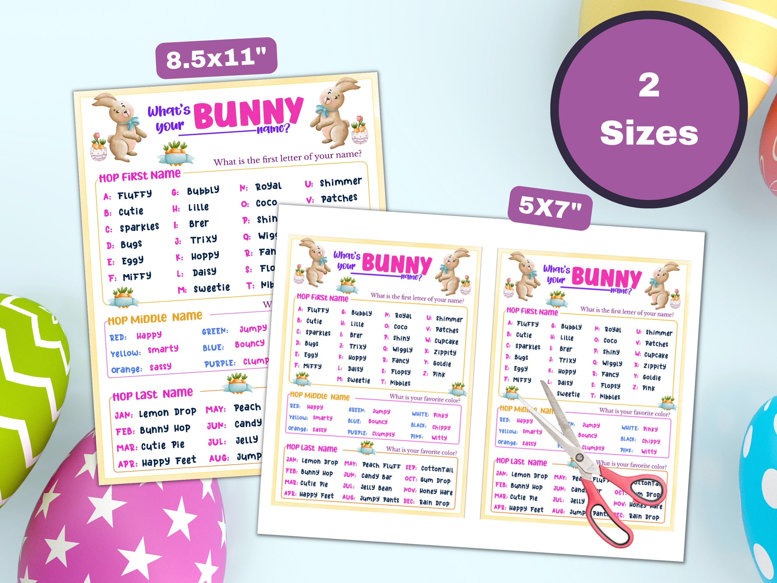 What's Your Bunny Name - Easter Game