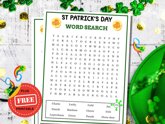 St. Patrick's Day Word Search Game