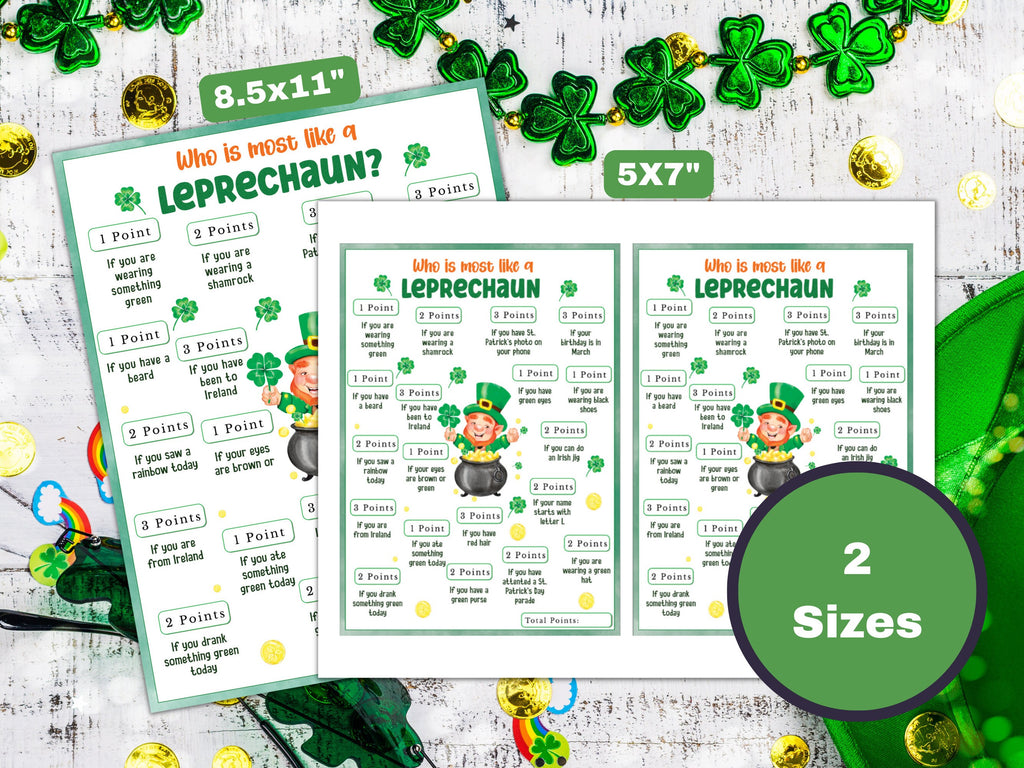 Who is Most like a Leprechaun Game