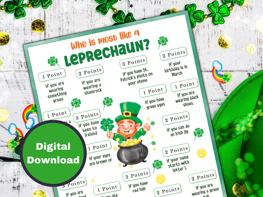 Who is Most like a Leprechaun Game