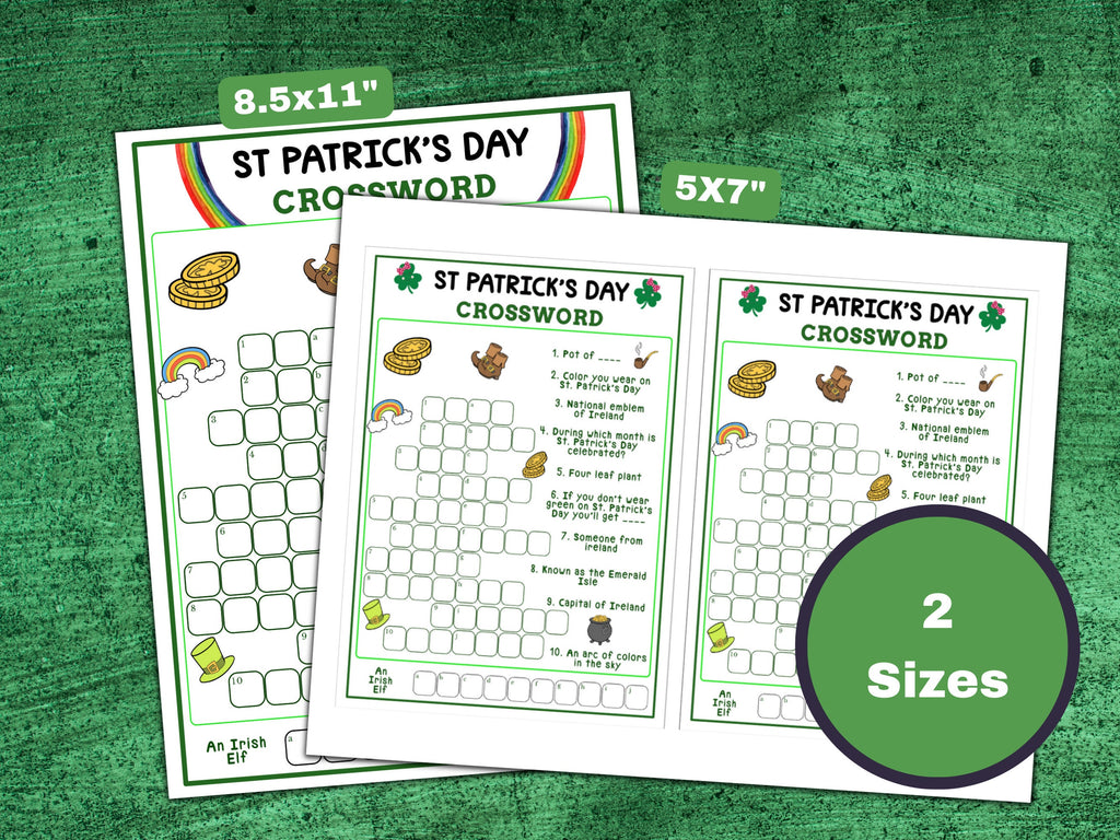 St. Patrick's Day Crossword Puzzle