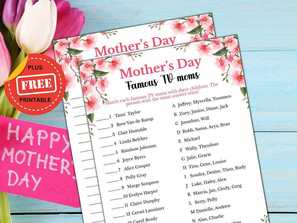 Famous TV Moms Matchup - Mother's Day Party Game