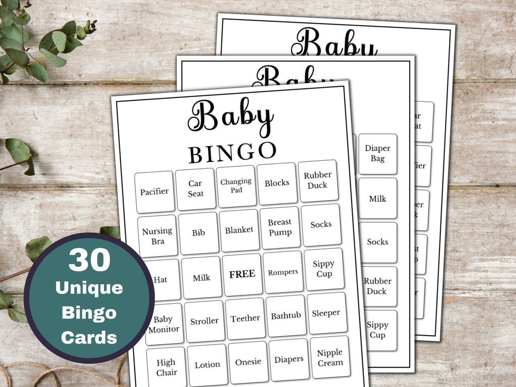 Baby Shower Bingo Game