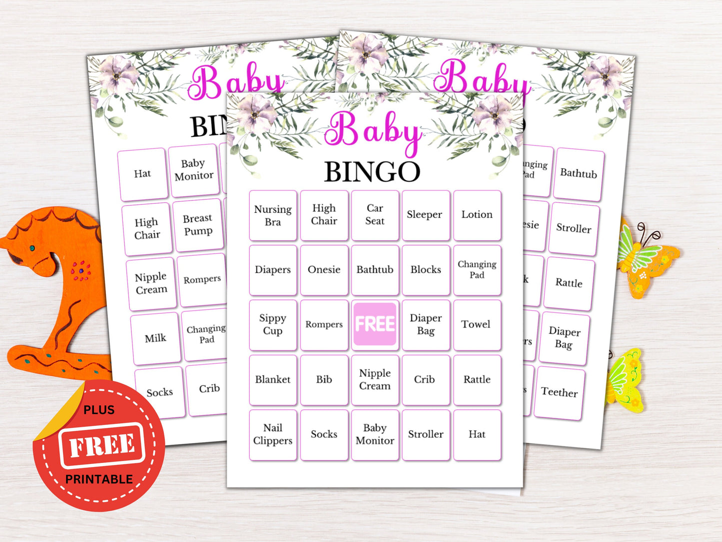 Baby Bingo Game - Pink Floral