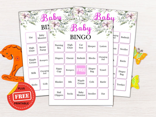 Baby Bingo Game - Pink Floral