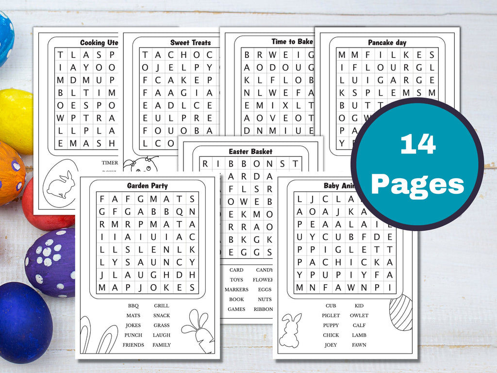Easter Word Search Game - 14 Pack
