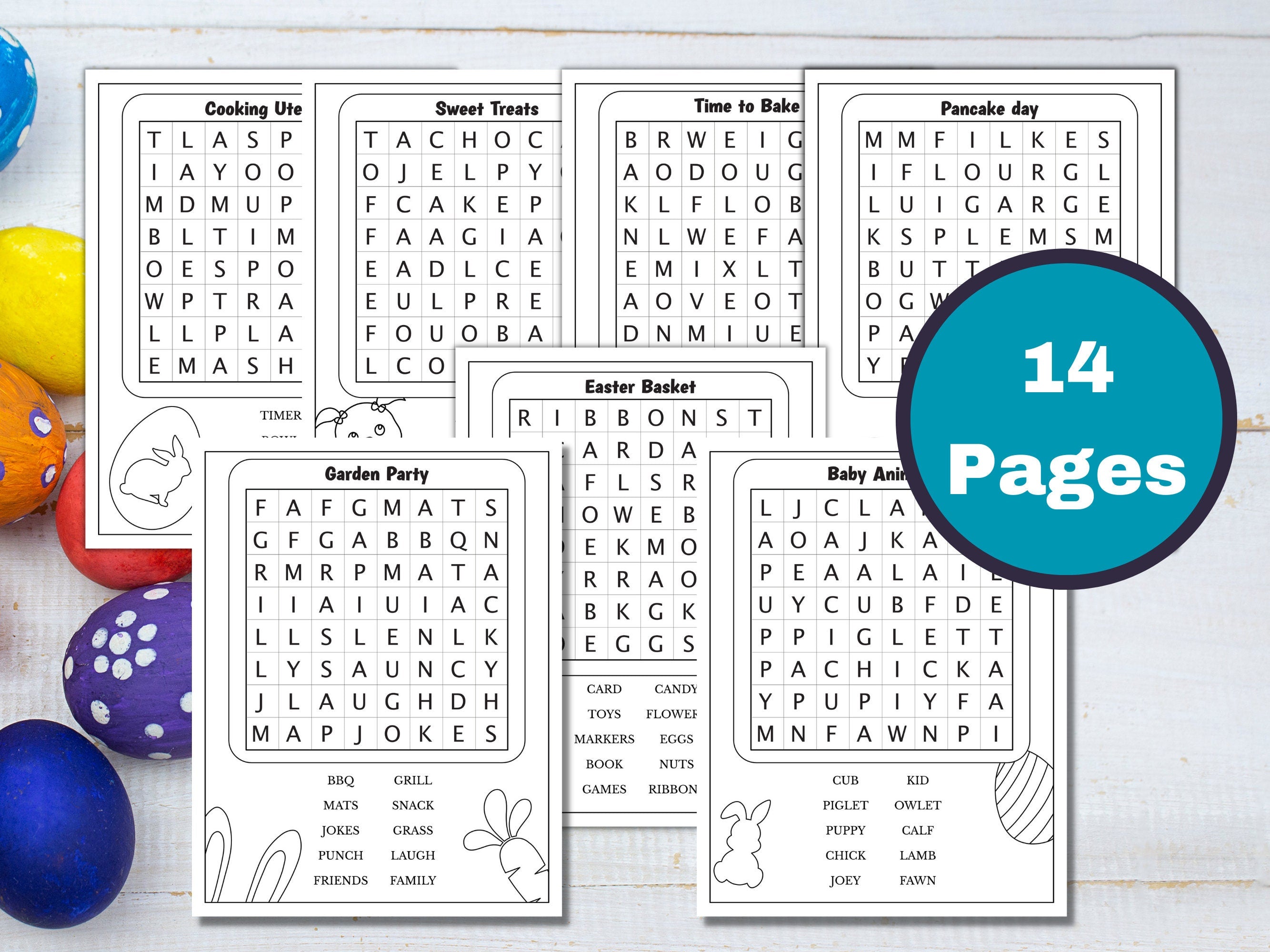 Easter Word Search Game - 14 Pack