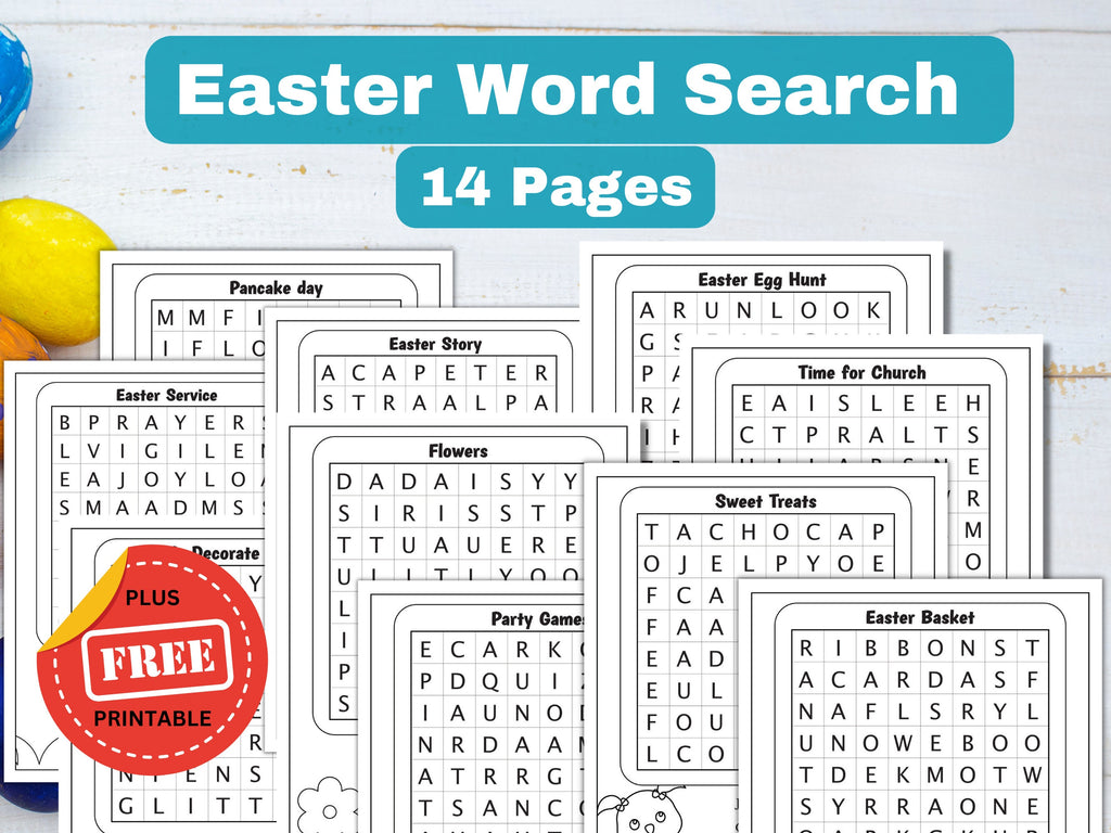Easter Word Search Game - 14 Pack