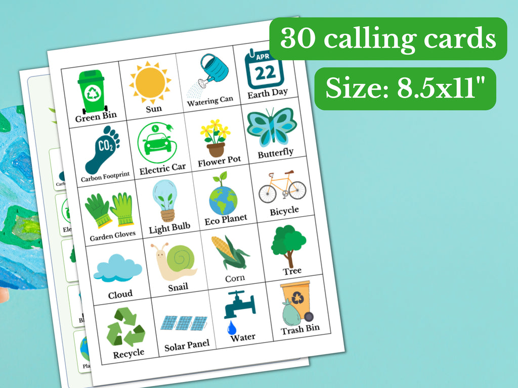 Earth Day Printable Bingo Game