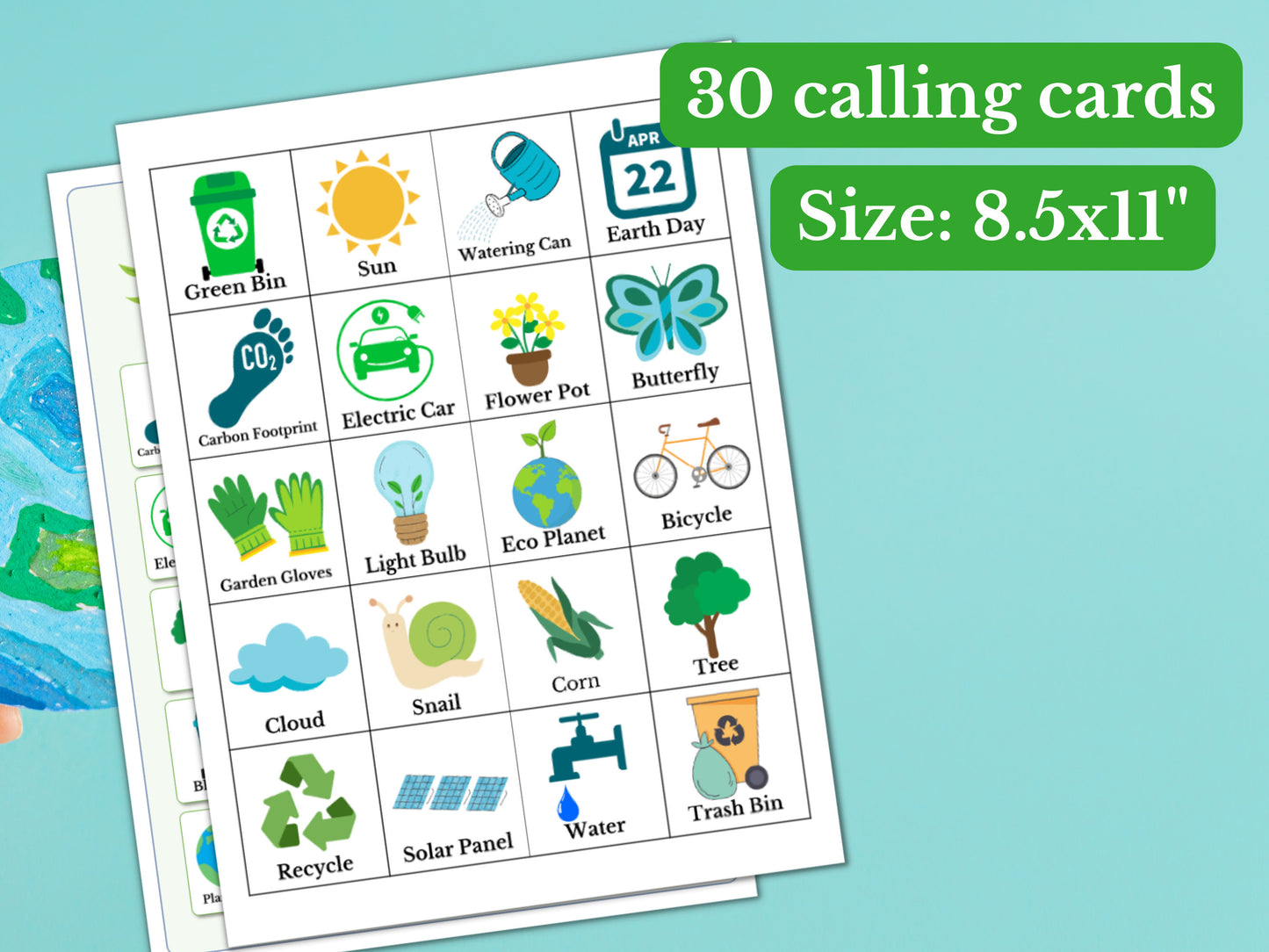 Earth Day Printable Bingo Game