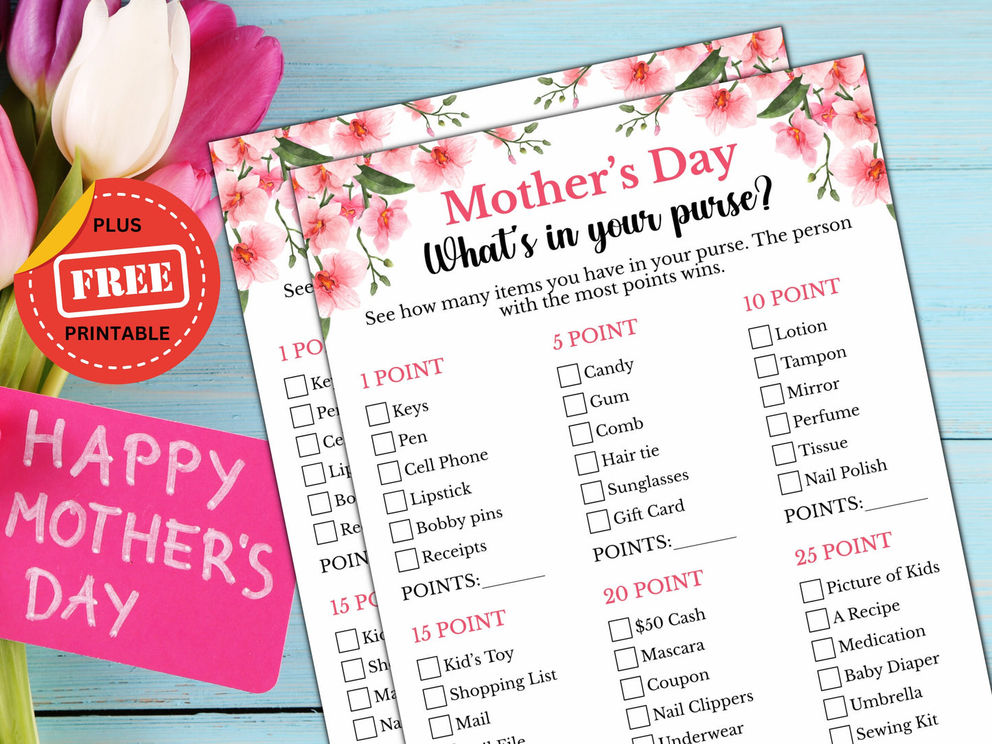 What's in your Purse - Mother's Day Game