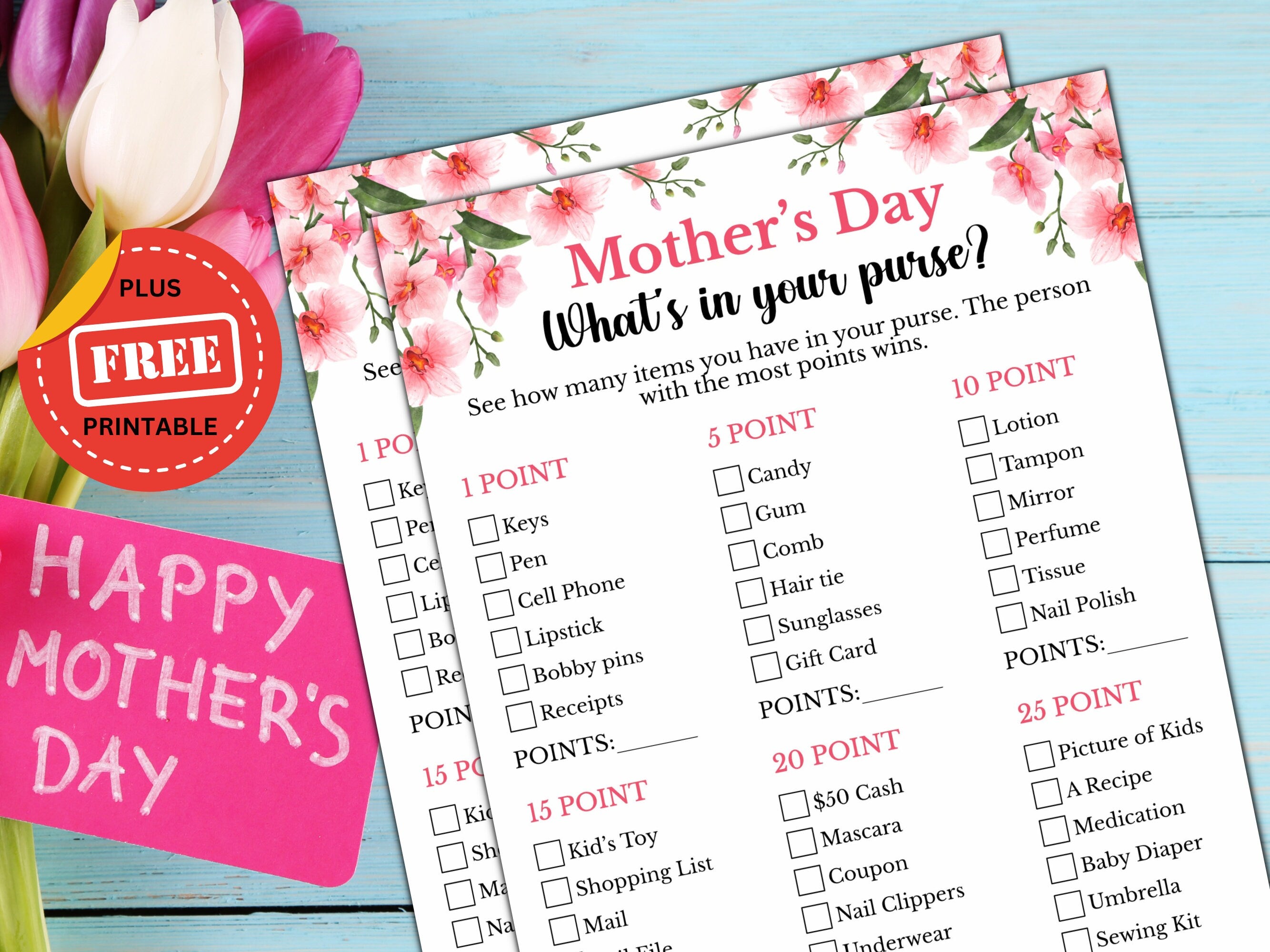 What's in your Purse - Mother's Day Game