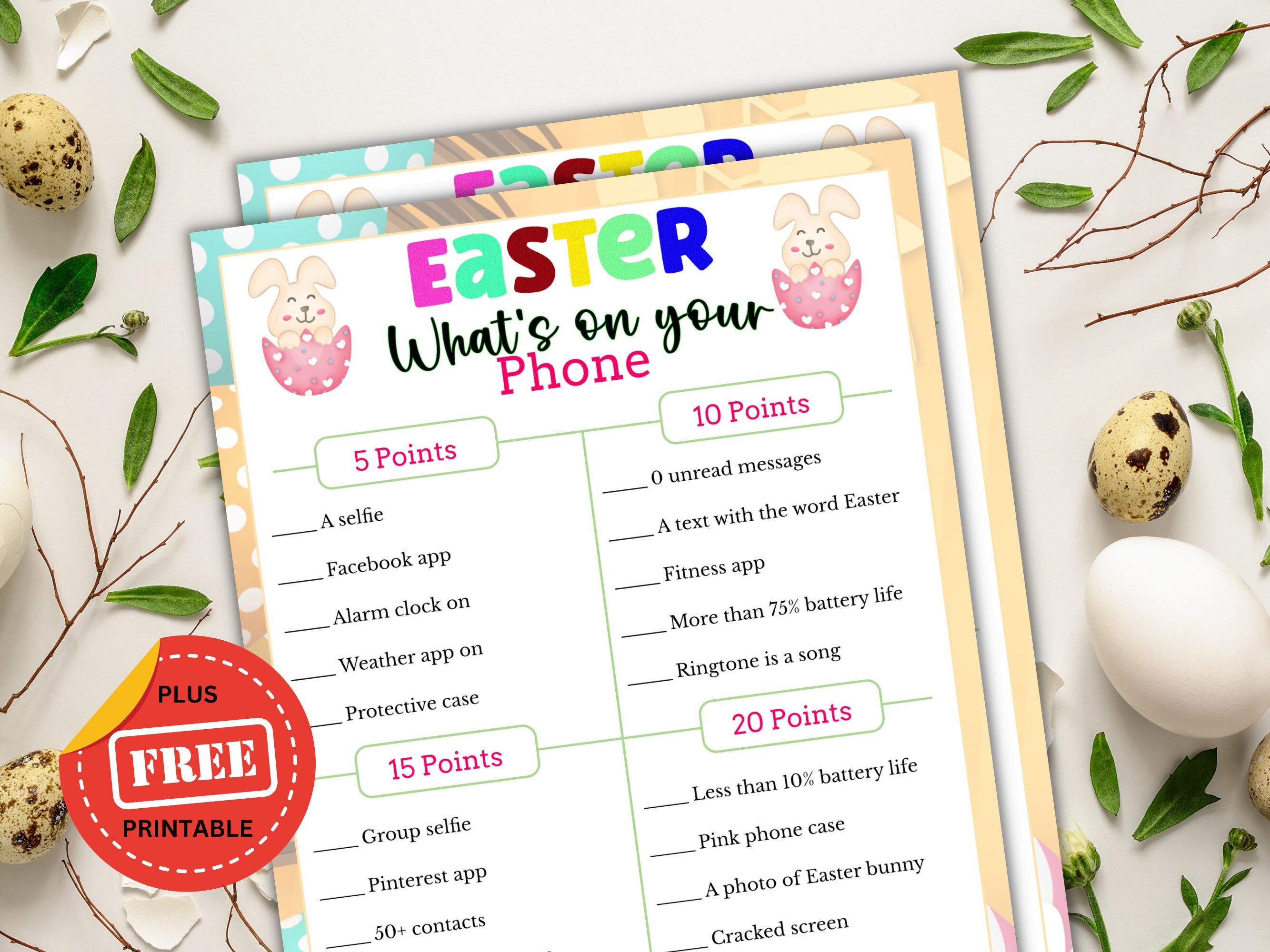 What's on your Phone - Easter Game