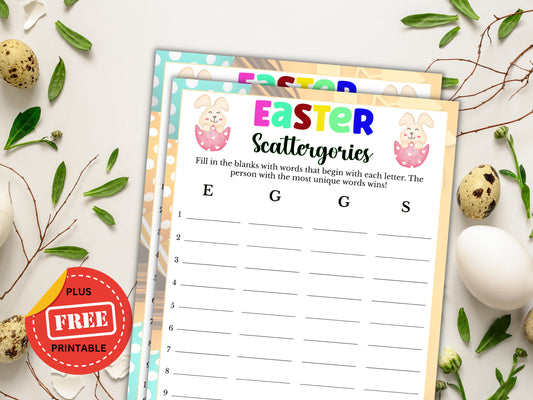 Easter Scattergories Game