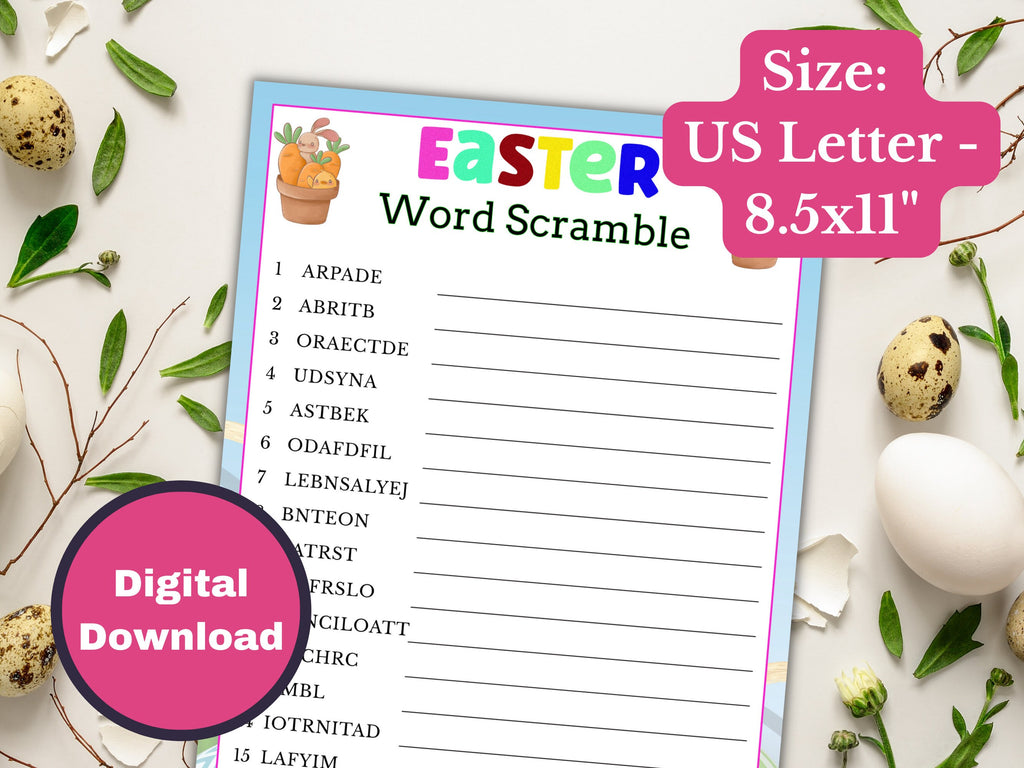 Easter Word Scramble Game