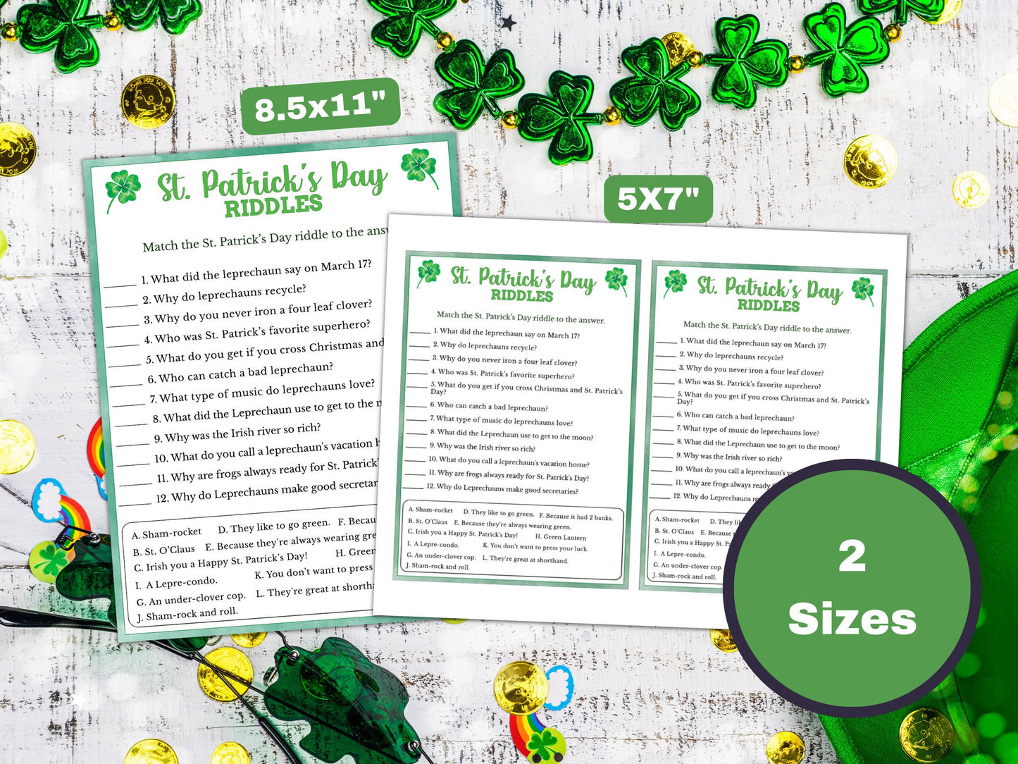 St Patrick's Day Riddle Game for Kids and Adults