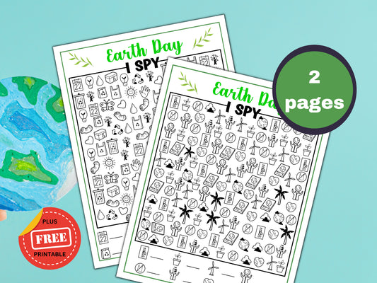 Earth Day ISPY Worksheets for Kids