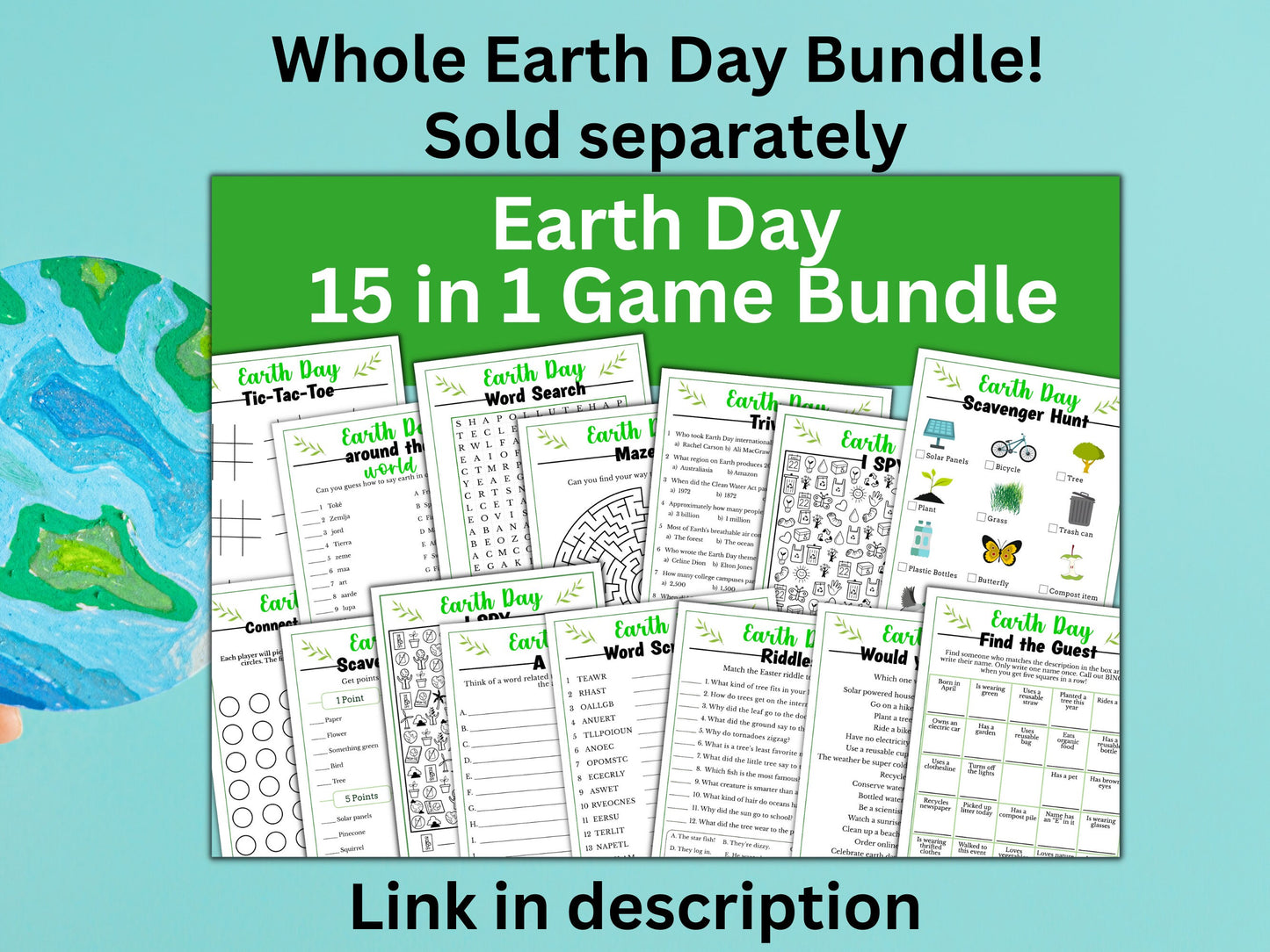 Earth Day ISPY Worksheets for Kids