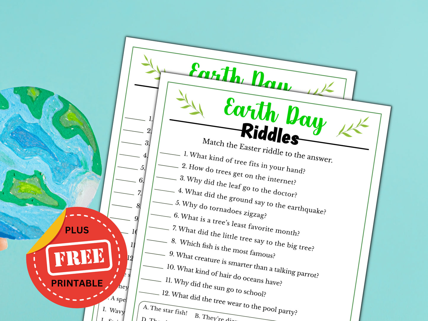 Earth Day Riddles Game