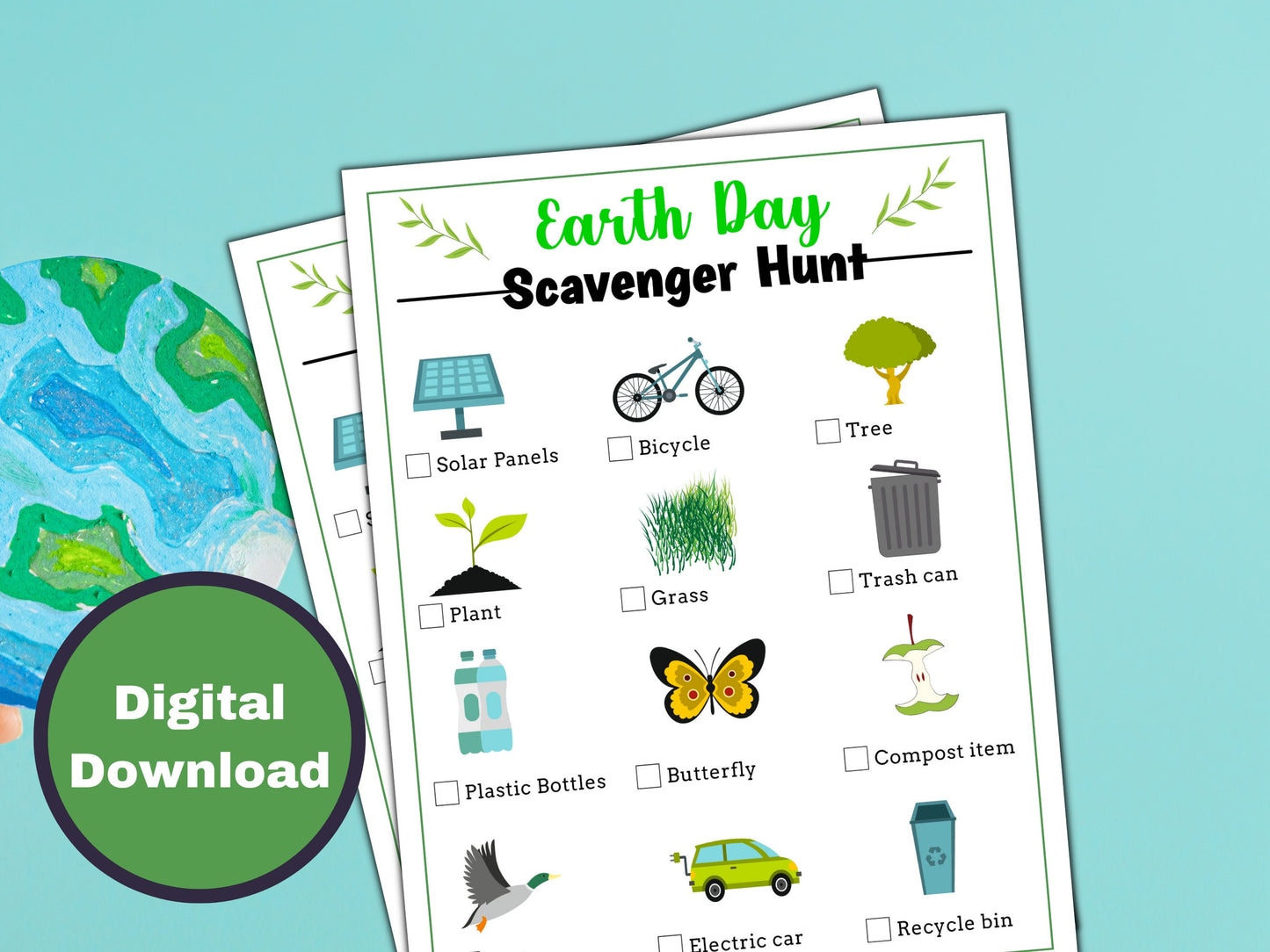 Printable Earth Day Scavenger Hunt