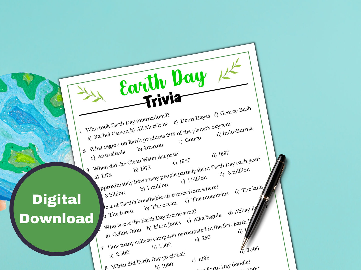 Earth Day Trivia Game