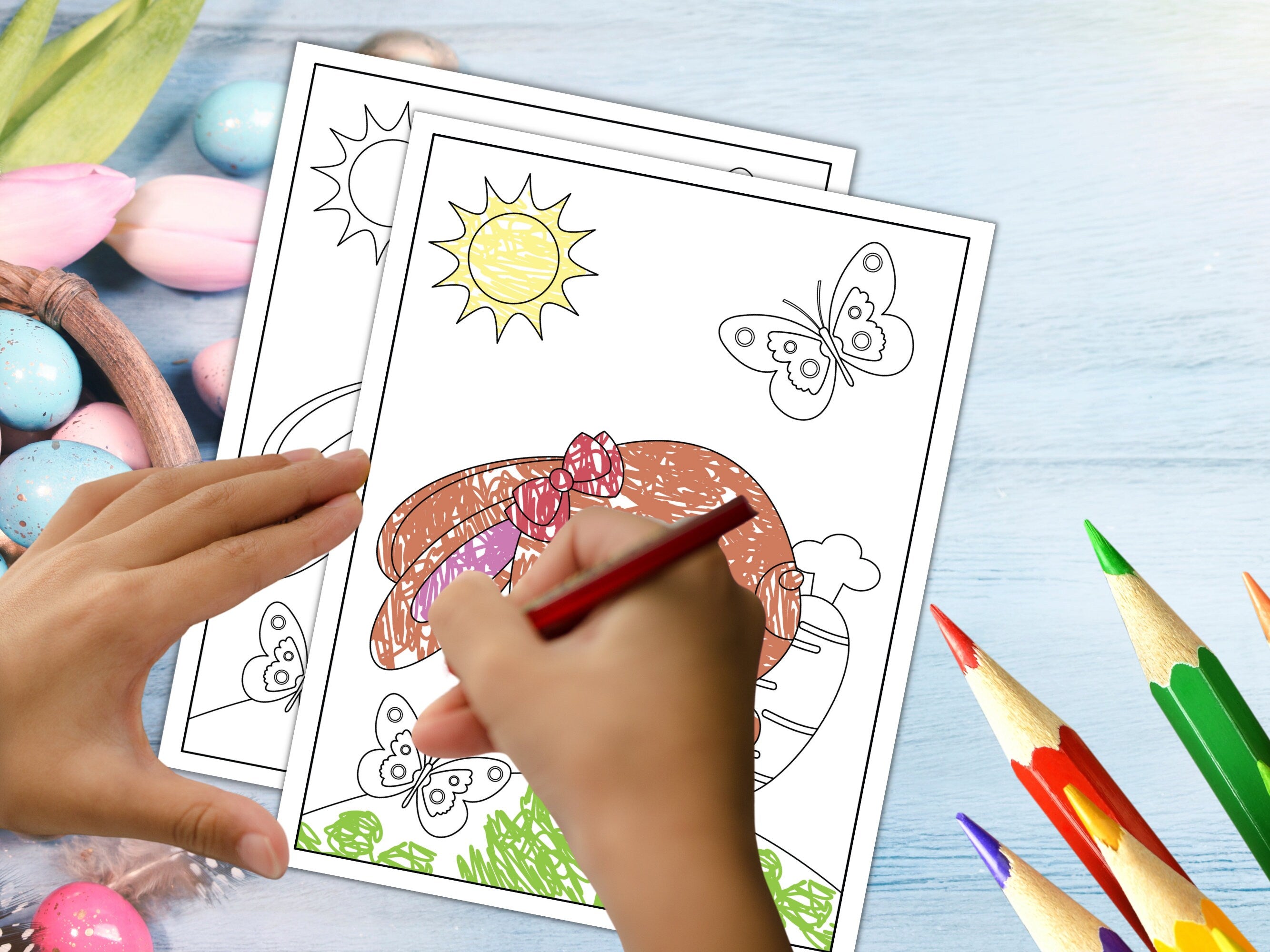 Easter Coloring Pages for Kids - 20 Pages