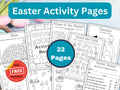 Easter Activity and Coloring Pages for Kids - 22 Pack