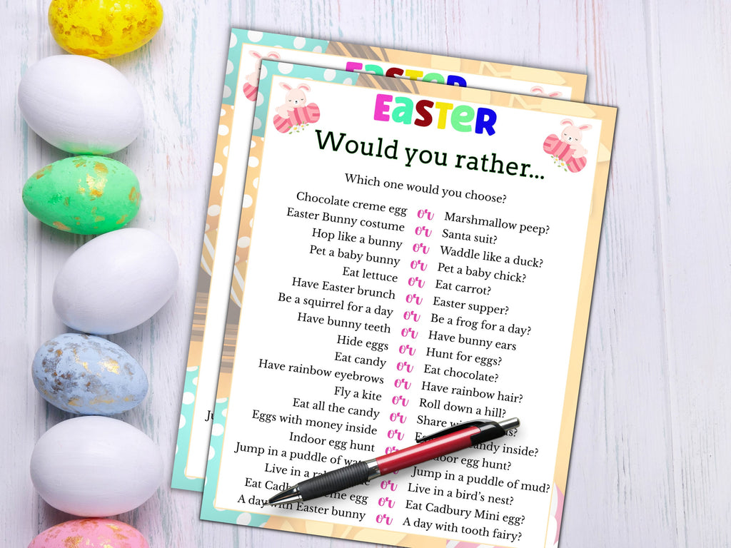 Easter Would you Rather Game