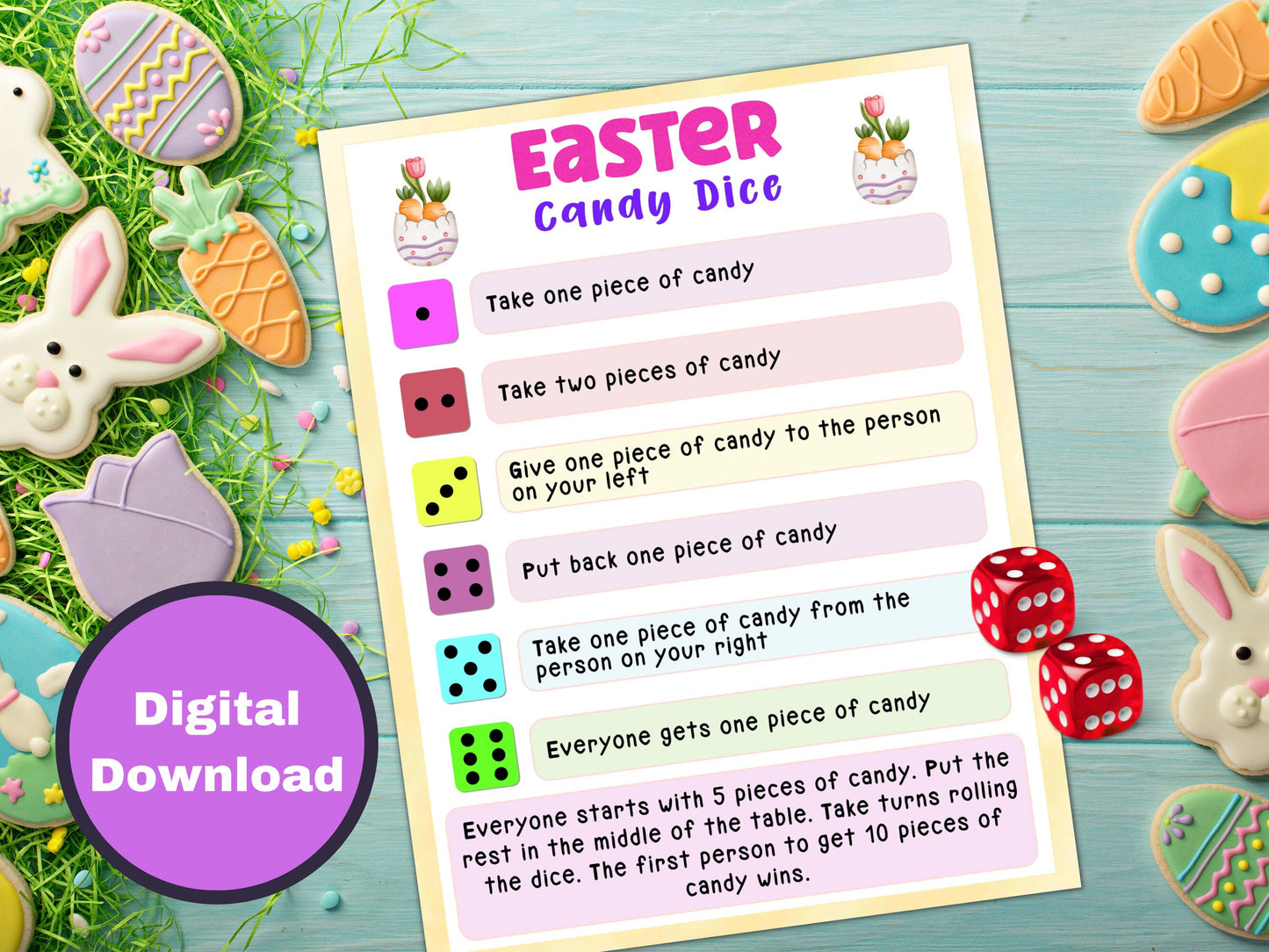 Easter Candy Dice Game