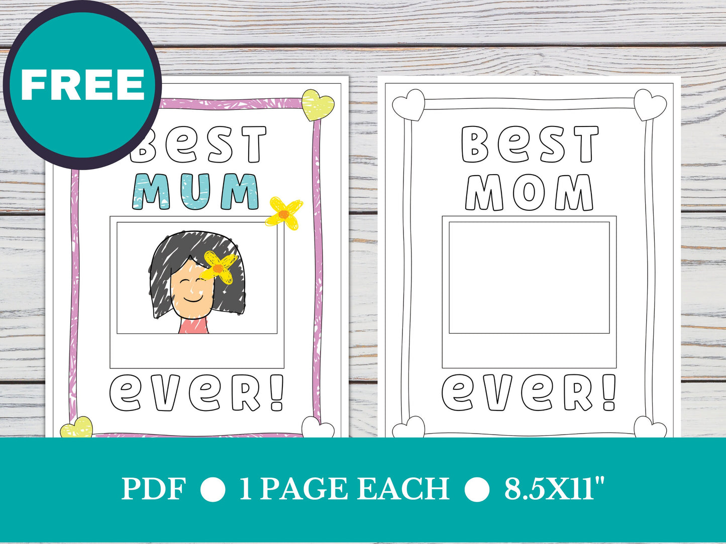 All about Mom/Mum - Fill in the Blank Activity Page