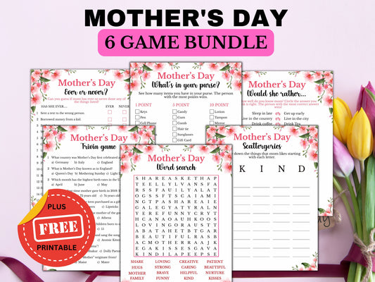 Mother's Day Party Games - 6 Games