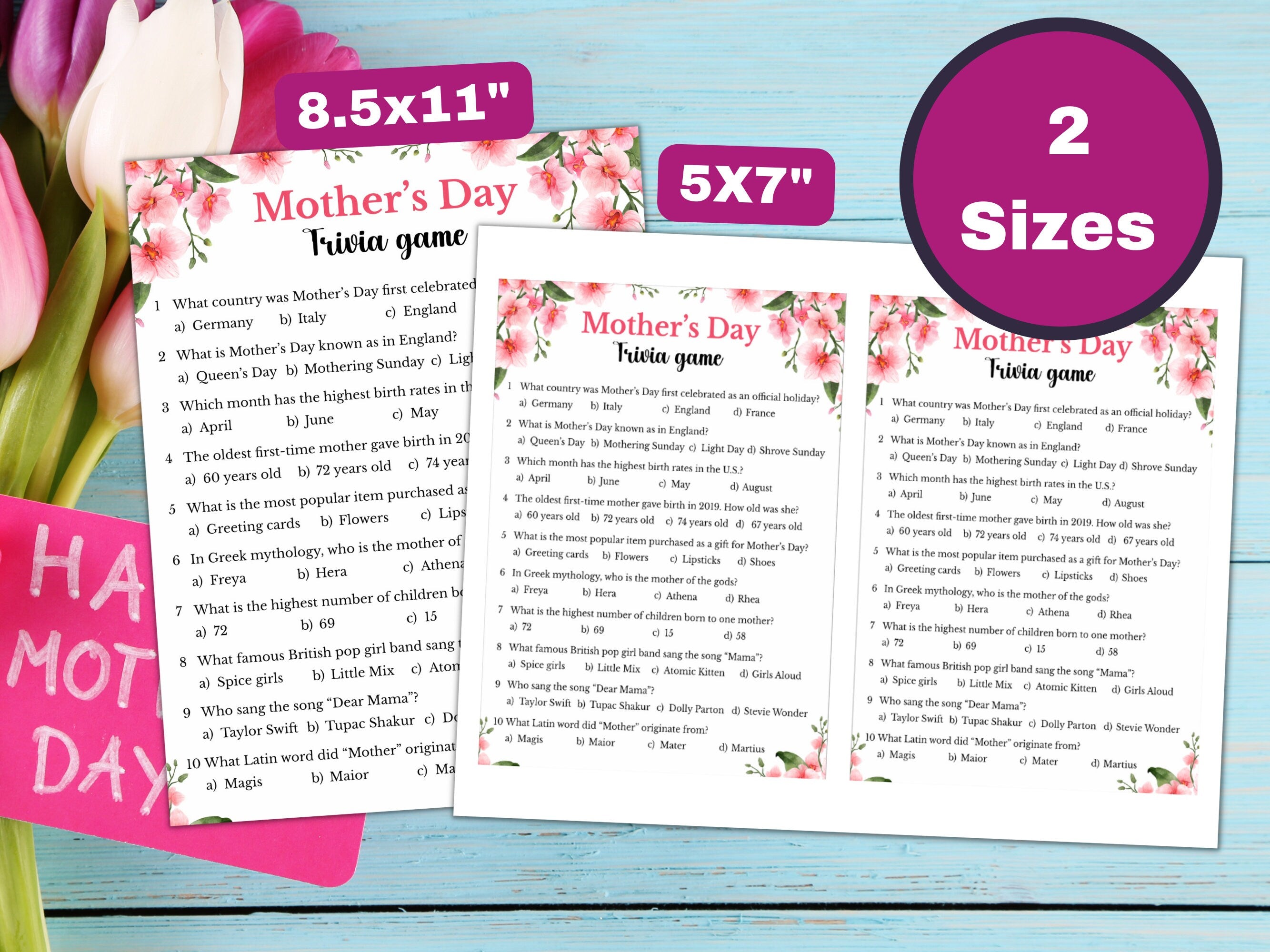 Mother's Day Trivia Game