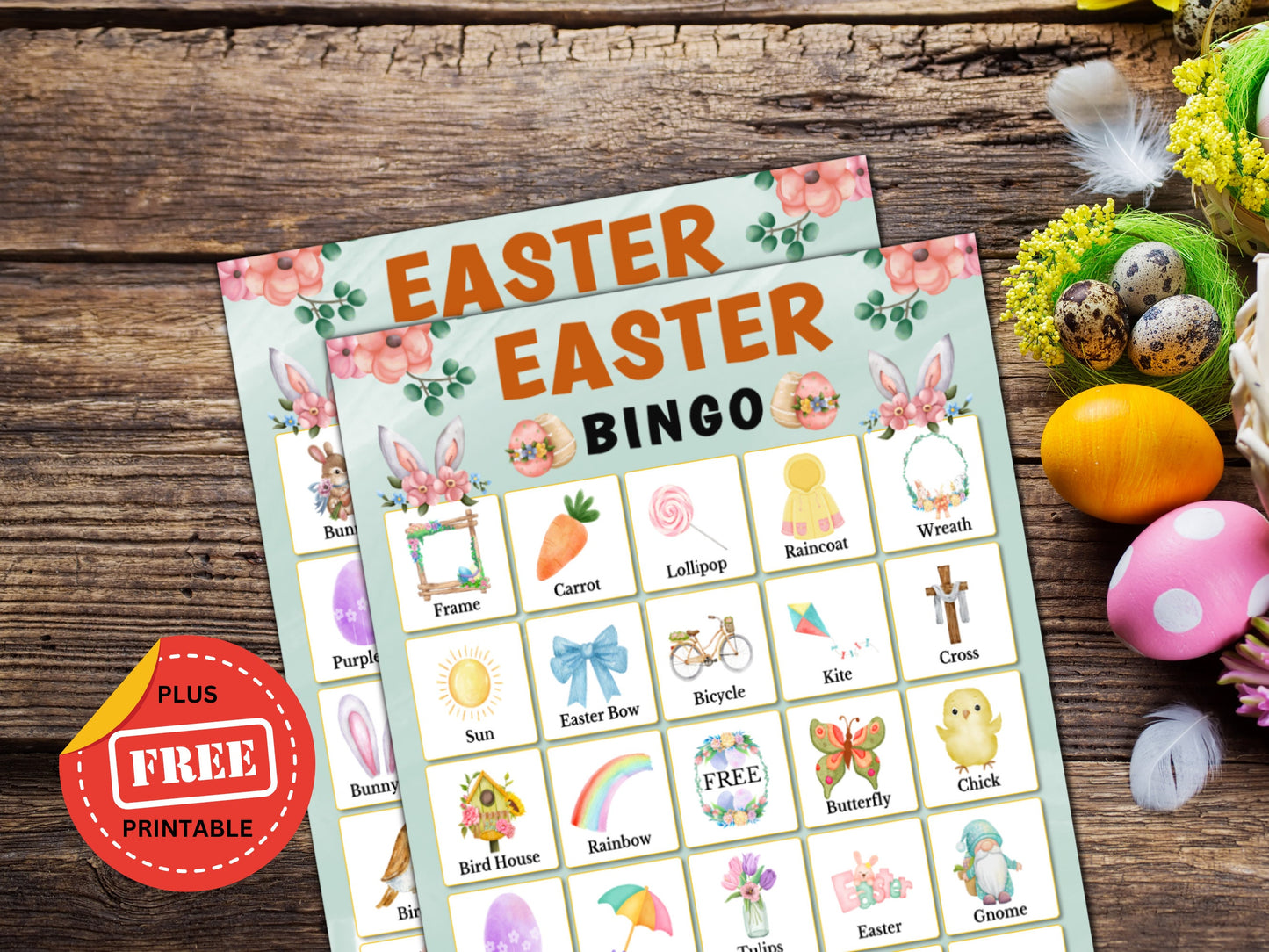 Easter Bingo Game - 30 Cards